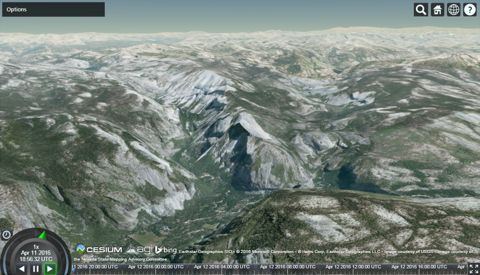 Viewing the GTOPO30 data in Cesium